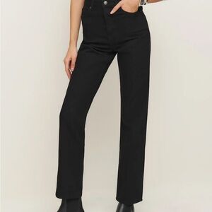 Reformation Cynthia High Rise Straight Cropped Jean